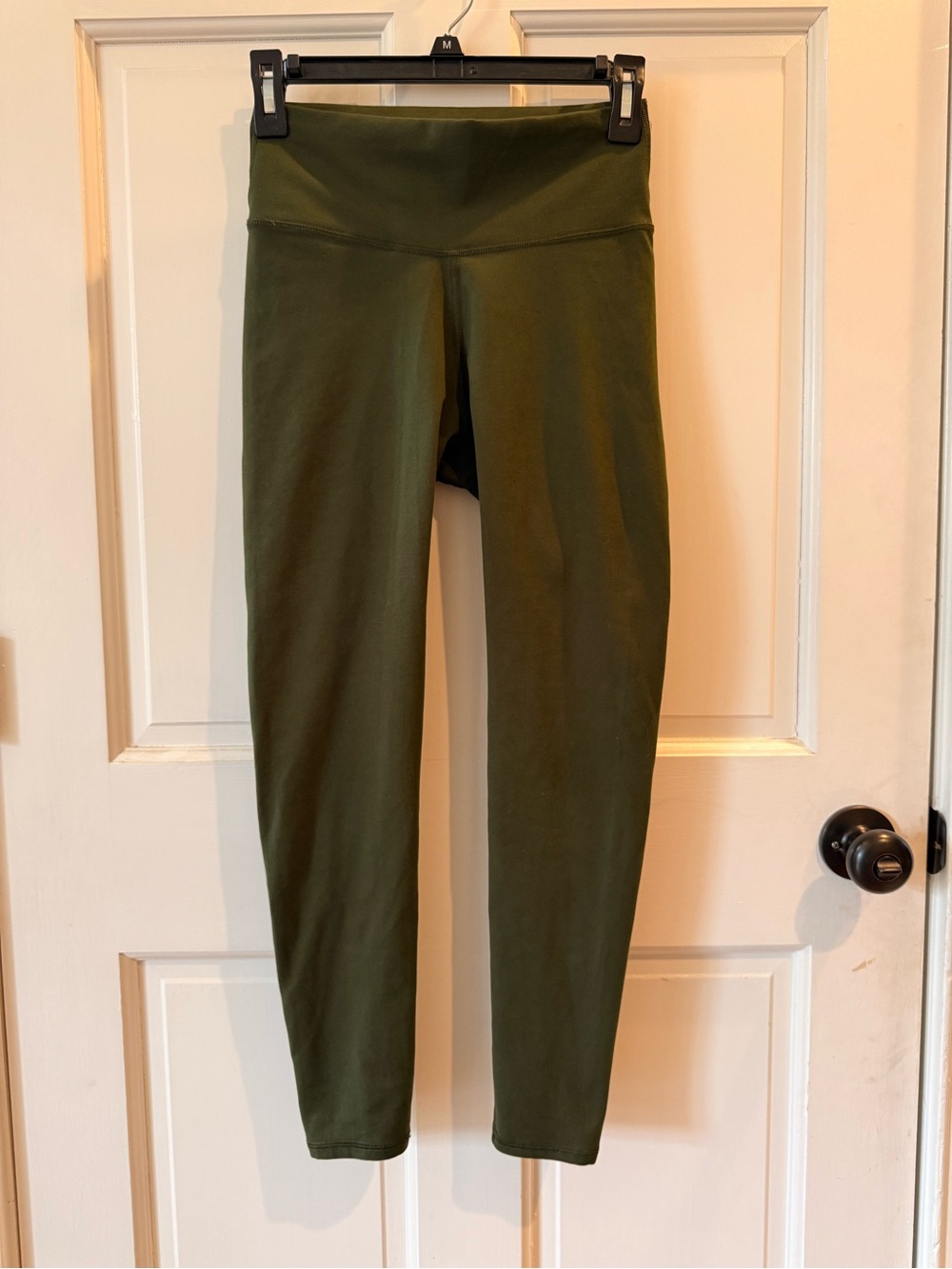 Fabletics High-Waisted Full Length Leggings Olive Green